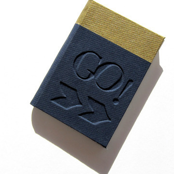 GO, hand-made notebook, journal. Find out more here: www.etsy.com/shop/TandemDesignsShop #notebook #handmade