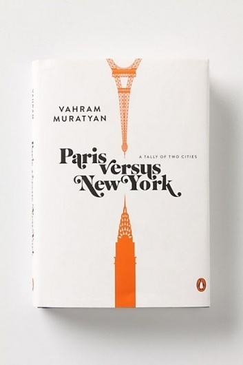 Paris versus New York book cover | Murray Mitchell #cover #book #typography