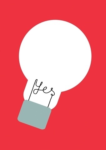 typography « Things to Save #lamp #yes #poster