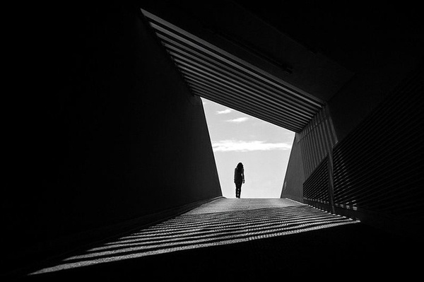 CJWHO ™ (Taking Some Alone Time in the Stunning Symmetrical...) #art #architecture #photography #landscape #black and white