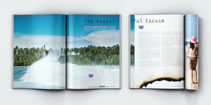 Surfing Magazine Editorial 2012 - Joy Stain #surf #surfing #print #spread #layout #editorial #magazine #typography
