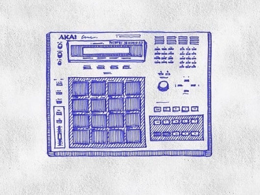 MPC 3000 #computer #machine #sketch #drum #mpc #akai #hatching #beats #production