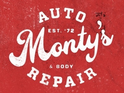 FFFFOUND! | Dribbble - Monty's Auto & Body Repair by Jeremy Paul Beasley #type #design #logo