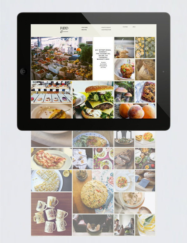 Food& on Behance #design #food #website #grid #photography #passport #layout #web