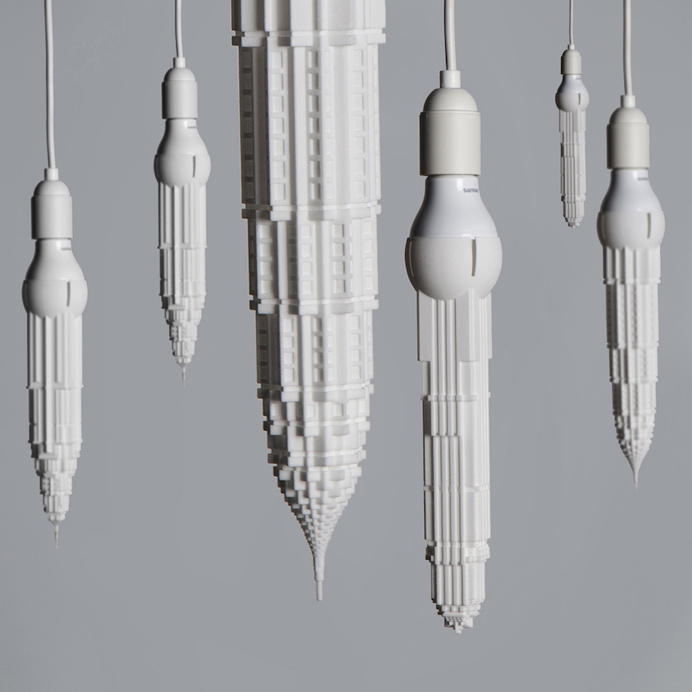 3D Printed Lightbulbs Shaped Like Skyscrapers