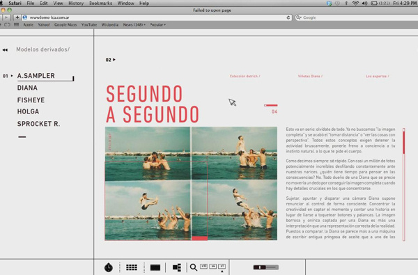 Lomo LC A Website on Behance #layout #photography #web #design