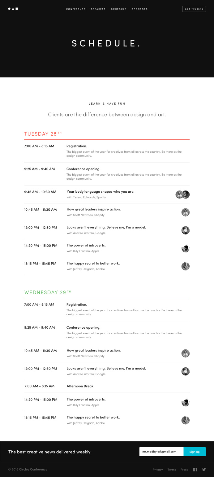 Circles — Event Template for Slides by Vladimir Kudinov