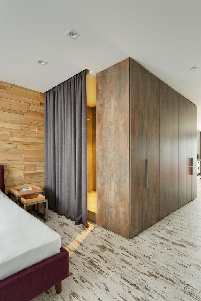 Minimalist Flat in Kiev – Wood and Steel by Nelly Prodan Designs