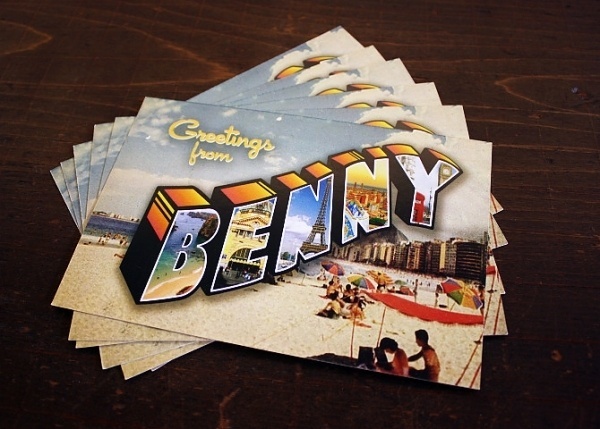Benny Postcards - Benny Moore #customtype #bennymooredesign #benny #identity #vintage #custom #postcards #typography