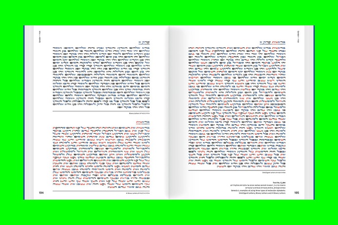 This is the first book to combine the similarities and components of Hebrew and Latin script based on years of research and experimentation!

CONTENT
— Inspiring visual representations of Latin and Hebrew letters.
— Methods and rules enabling a rhizomatic exploration of experimental typography.
— The project received the New York's TDC awards.

ABOUT
Kobi Franco is a Tel Aviv based designer, researcher, curator, and the Head of the Master's in Design Program at Shenkar College in Tel Aviv. He owns a leading studio specializing in design for culture and art. His work has been exhibited in a variety of exhibitions in Israel and around the world. The book Molecular Typography Laboratory is the result of five years of research in experimental typography. The project has been showcased in several exhibitions and has received numerous awards, including Typographic Excellence from New York's Type Directors Club. 


Publisher: Slanted Publishers
Author, Editor, Concept: Kobi Franco
Design: Kobi Franco
Release: January 2025
Format: 21 × 27 cm
Volume: 224 pages
Language: English, Hebrew
Printing: Offset printing with spot colors, NINO Druck
Bookbinding: Open thread-stitching with black thread, dust jacket
Paper: Munken Print White 1.5 115 g/sm (Inside), 300 g/sm (cover)
ISBN: 978-3-948440-79-4
Price: € 42.–