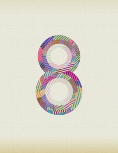 Typeverything.com - Typo­graphic exper­i­ment... - Typeverything #concentric #colour #number #eight