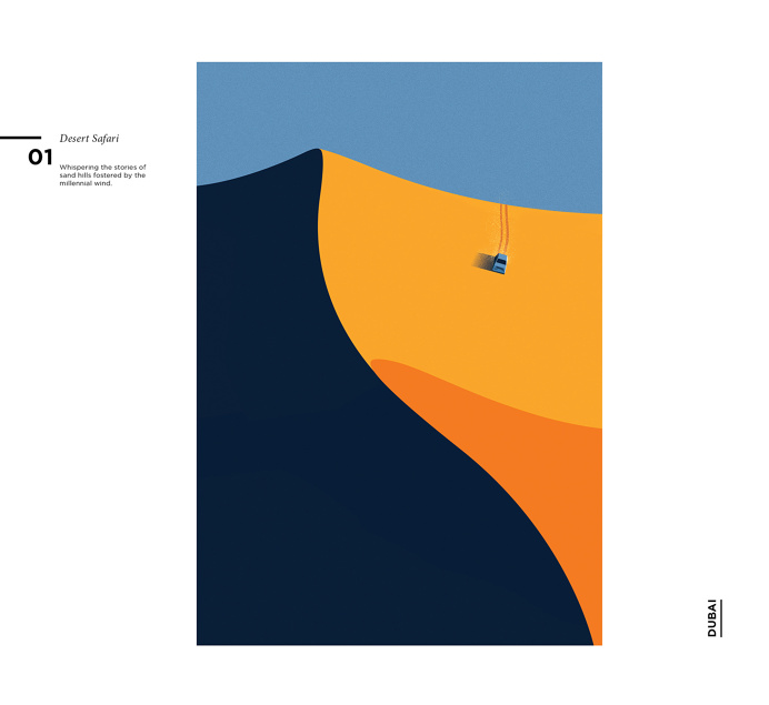 minimalist illustration, landscape