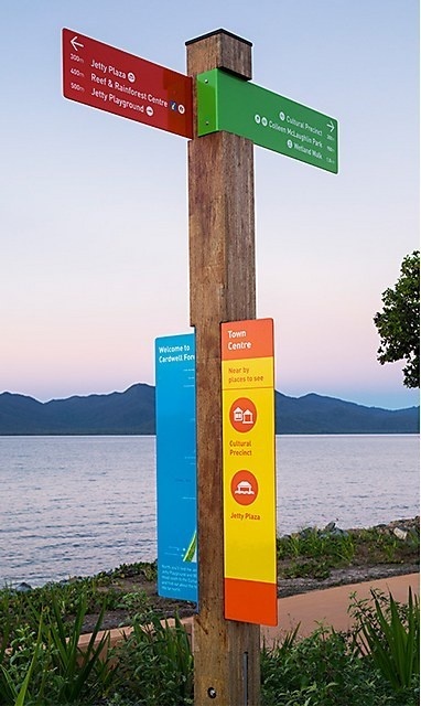 Cardwell wayfinding signage, http://www.commarts.com/exhibit/Environmental-Graphics/cardwell-wayfinding.html #signage #environmental