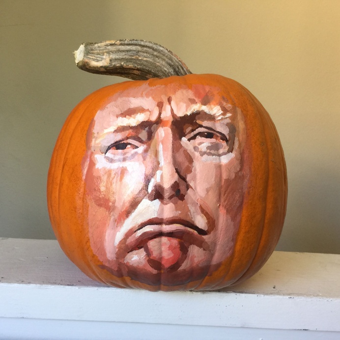 trump, politics, election, debate, pumpkin, face, president, draw, sad, republican, government
