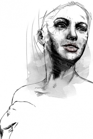 sketch2 | Flickr - Photo Sharing! #ink #girl #pen #watercolor #sketch