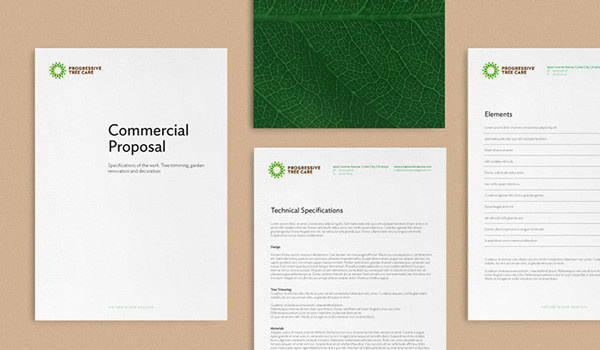 Progressive Tree Care on Behance #branding #stationery