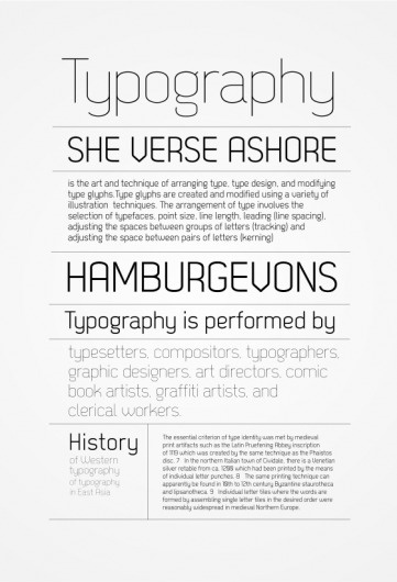 Typography inspiration example #387: Dekar free font on the Behance Network #typography