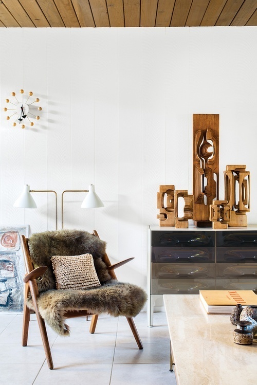 Chair #chair #fur #furniture #teak #mod