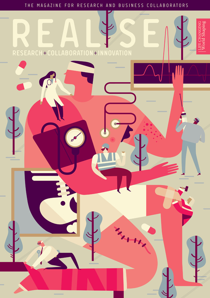 Realise-Patient-Doctor-Builder-Politician-Surgeon-Realise-Magazine-Cover-Illustration-Owen-Davey #illustration