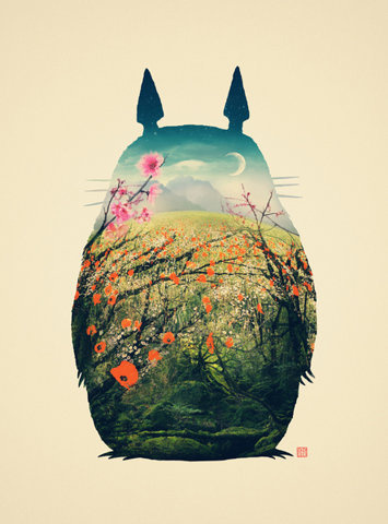 Tonari no Totoro Stretched Canvas by Victor Vercesi | Society6 #illustration #totoro
