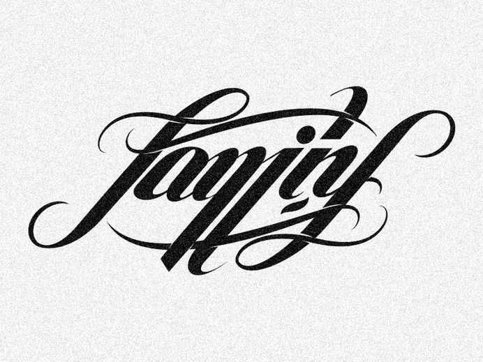 Ambigram tattoo by Alán Guzmán