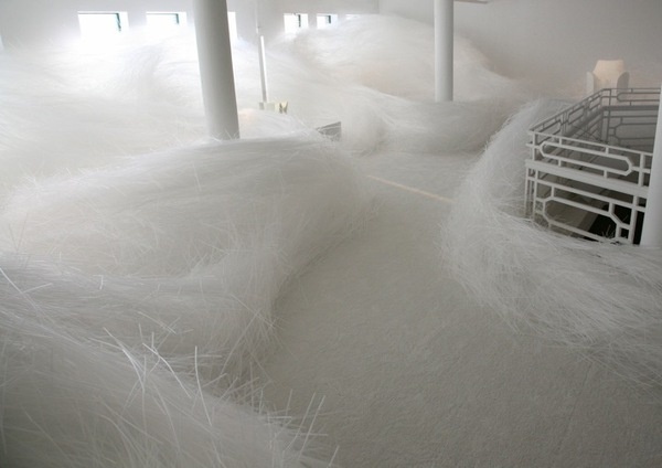 CJWHO ™ (Tornado with 2milion straws) #tornado #white #installation #design #interiors #photography #art #straws