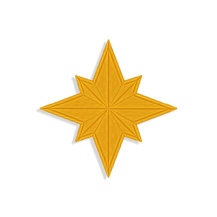 Cap Marvel Star Logo embroidery design