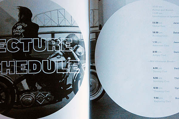 Concerning Cool Varsity Crime Wave #circles #schedule #brochure #circle #layout #motorcycle #typography