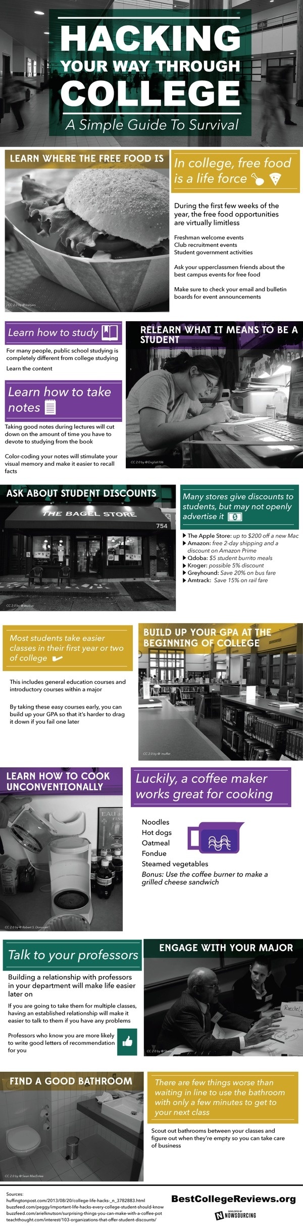 Hack Your Way Through College #infographic #college
