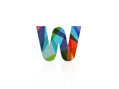 W #colourful #logo #brand #identiry