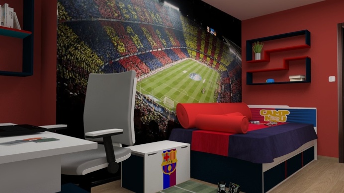 Pokój dla wszystkich dzieci, które są fanami FC Barcelony. Zobacz więcej na https://www.meblik.pl/kolekcja/club-na-licencji-fc-barcelona
