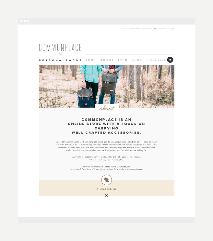 Commonplace by Rowan Made #website #web design
