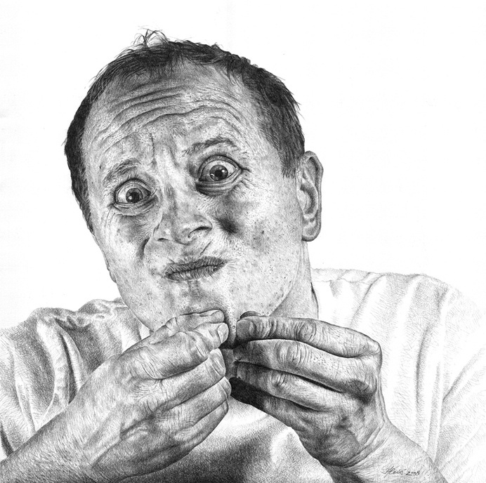 Heikki Leis photo realistic pen illustration #illustration #pen