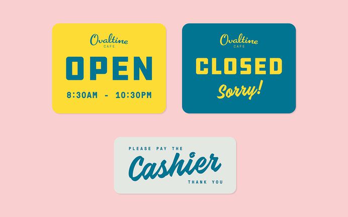 Ovaltine Cafe #branding #rebrand #design #logo #identity #print #menu #typography