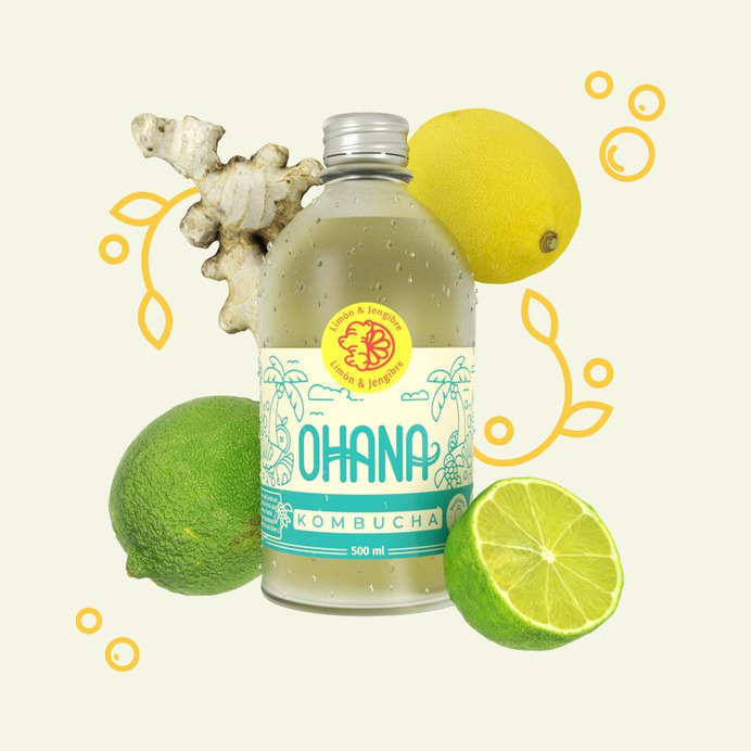 Hey Diseño on Behance Kombucha packaging design