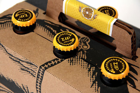 Zip Brew Co. Packaging #packaging #beer #label #bottle