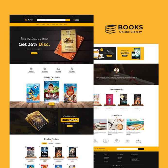 #Online #Books #Shop - #Prestashop #Responsive #Theme #eCommerce #Website #Design #Template