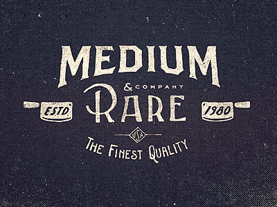 Medium Rare Wordmark by Adam Trageser #inspiration #creative #lettered #personalized #design #illustration #logo #hand