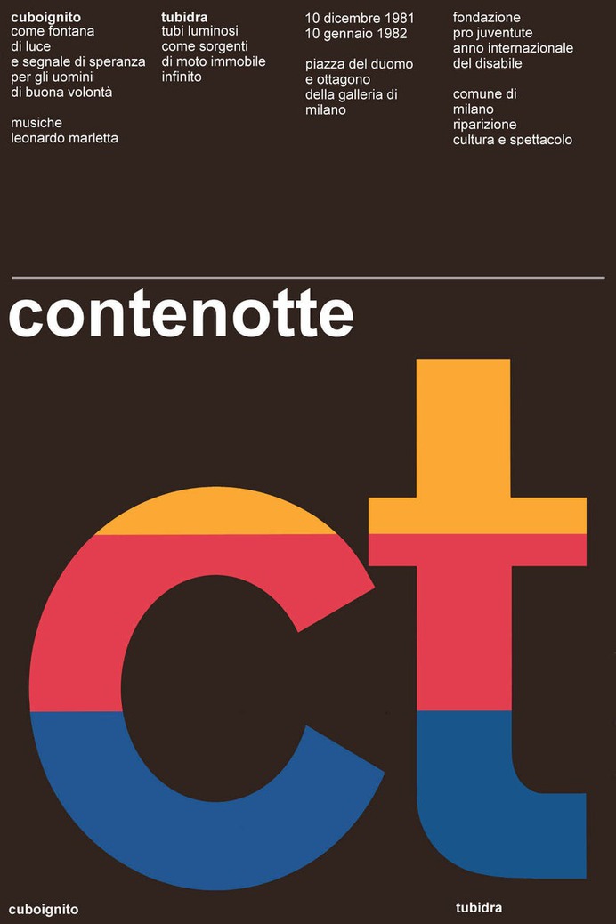 Advertising Poster Contenotte by Heinz Waibl 1981 Edited. image 1