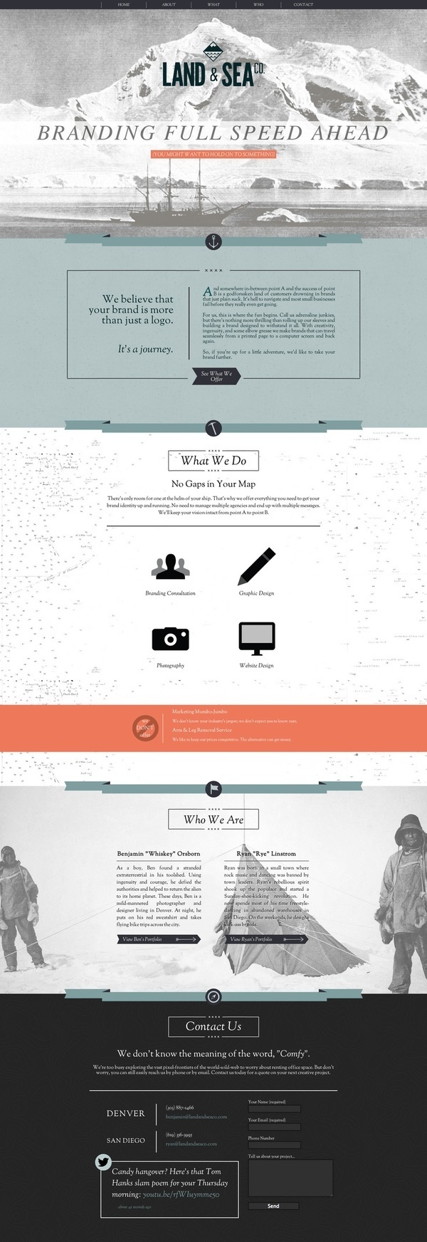 Land and Sea Website Design #website #layout #design #web