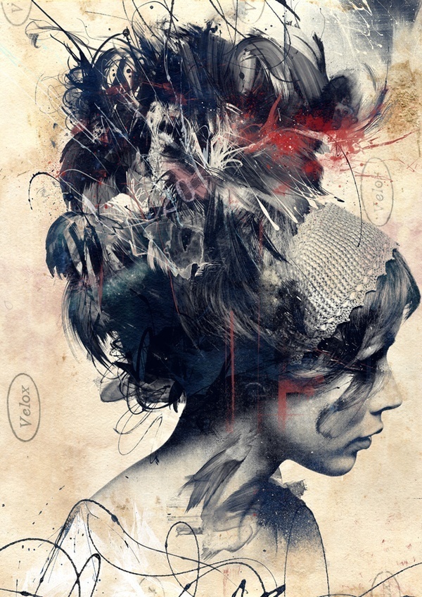 Digitally Assembled Paintings by Russ Mills #paint #illustration #mixed #media #drawing