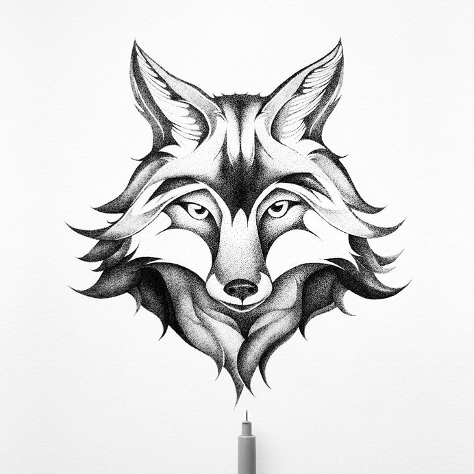 THE FOX Johann Lucchini @yopich #fox #drawing #ink #illustration #blackandwhite