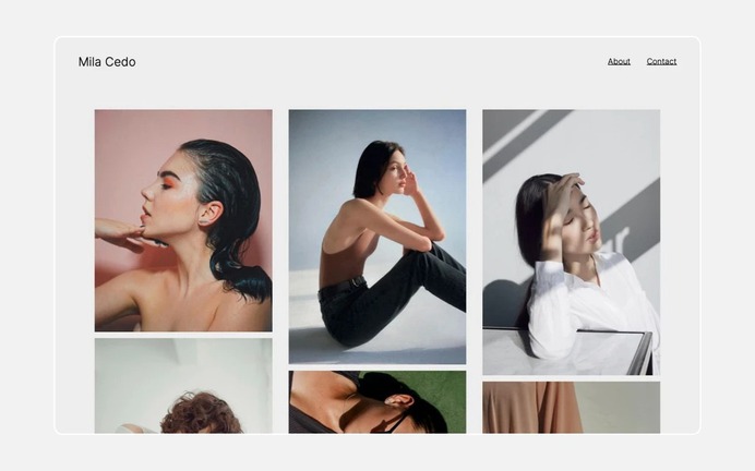 Free Mila Cedo Photography Portfolio #Carrd #Template #Webdesign #Free