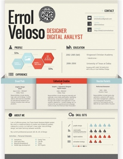 + Resume | Self Promotion on the Behance Network #infographic #resume