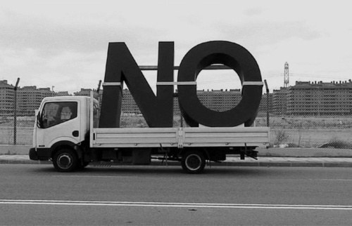 (3) santiago sierra | Tumblr #font #letters #word #road #trip #car #no #typography