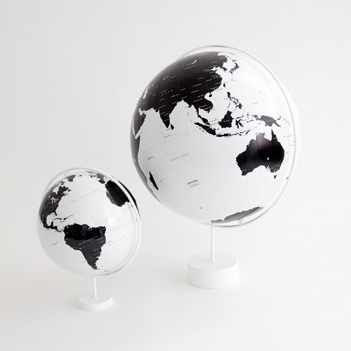Globe & Mini Globe #globe #white #black