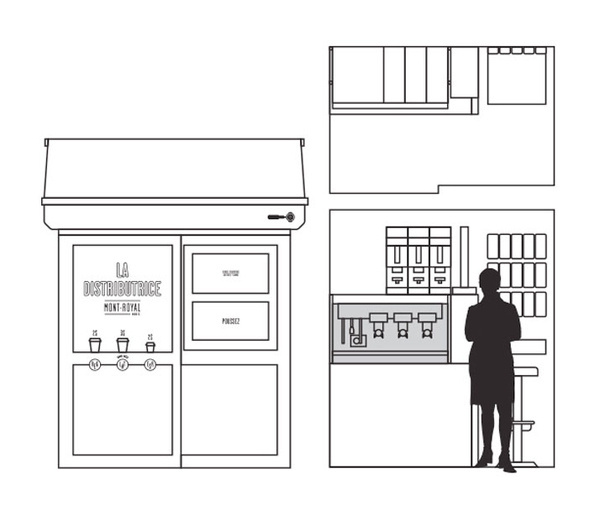 LA DISTRIBUTRICE || NationalTraveller.com #coffee #shop #illustration #front