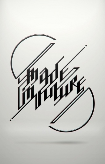 Made in future. Post it awards. on the Behance Network #design #retro #poster #future #typography