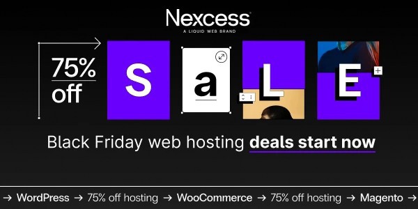 Nexcess Black Friday 2024 Deals: Huge 75% Off + 4 Month Free: https://www.updatedreviews.in/go/nexcess

Avail 75% off 4 months of new WordPress, WooCommerce, and Magento Hosting plans..

Limited Time Offer, Hurry Up: https://www.updatedreviews.in/nexcess-black-friday-sale