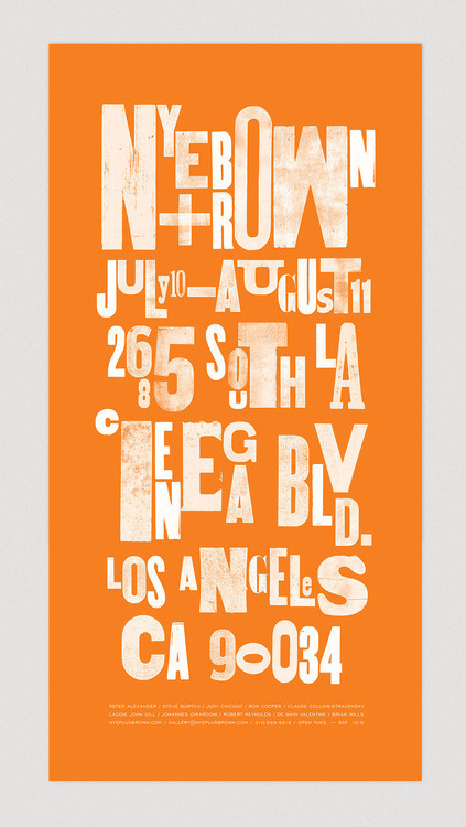 Nye+Brown — Summer Show #technique #lettering #design #graphic #craftsmanship #quality #typography